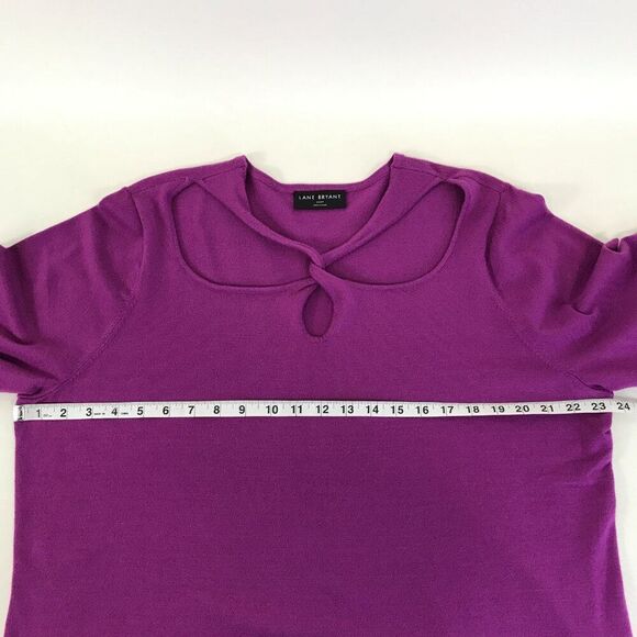 Lane Bryant Fitted 3/4-Sleeve Twist-Front Cutout Sweater Women's Plus Size 22/24 - Picture 7 of 12